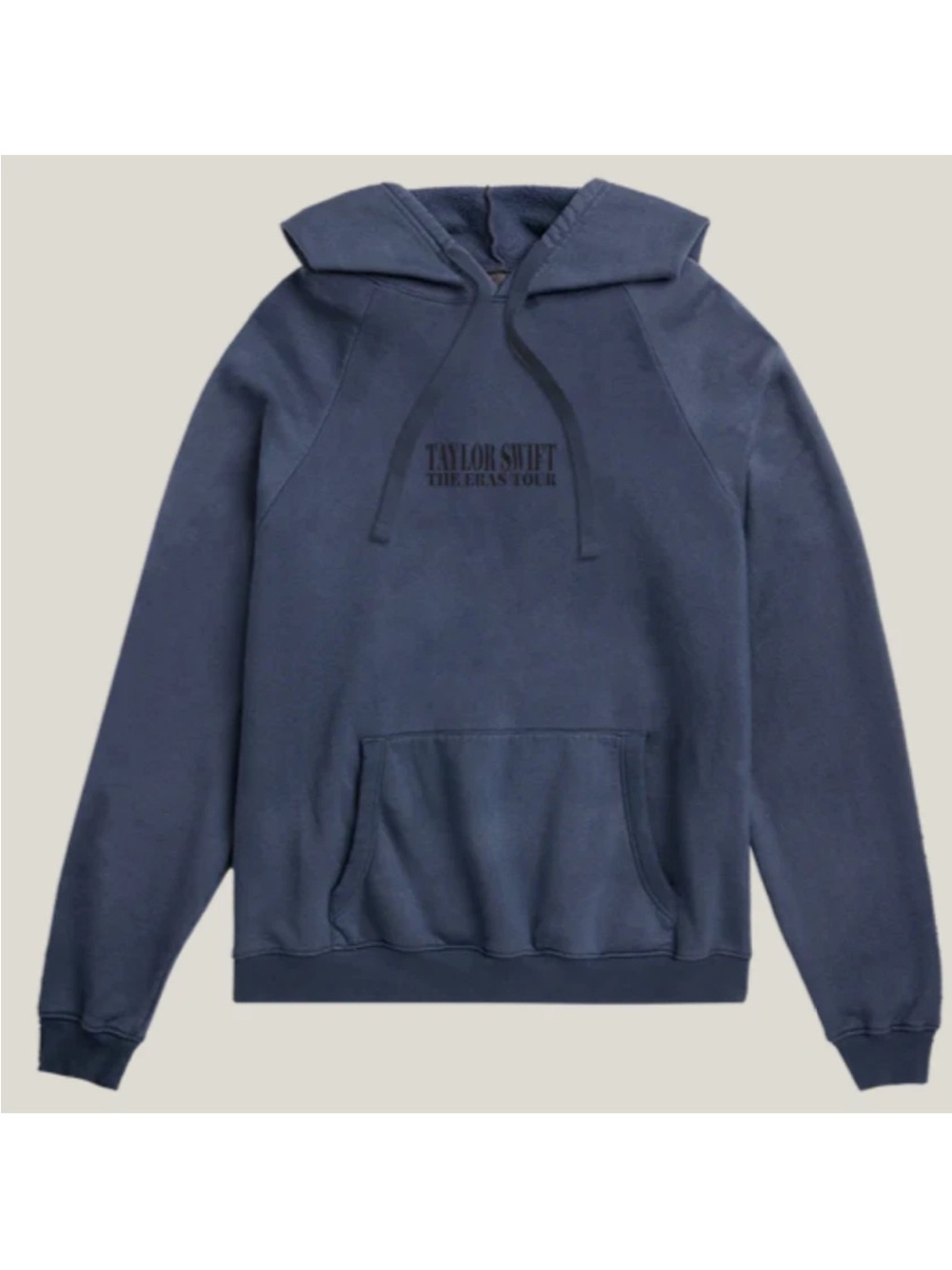 Taylor Swift Eras Tour Pullover Hoodie Washed Blue Front Logo, Size Large